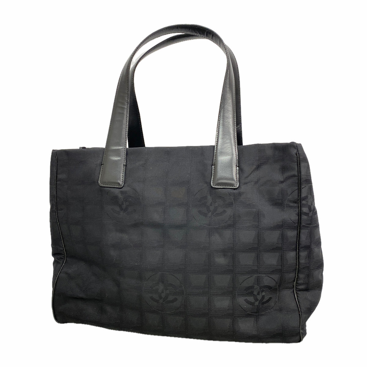 【6ib2794】シャネル トートバッグ ニュートラベル ナイロン ブラック ゴールド金具【中古】レディース