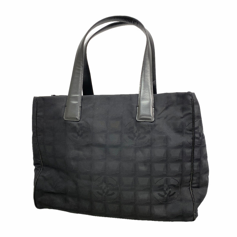【6ib2794】シャネル トートバッグ ニュートラベル ナイロン ブラック ゴールド金具【中古】レディース