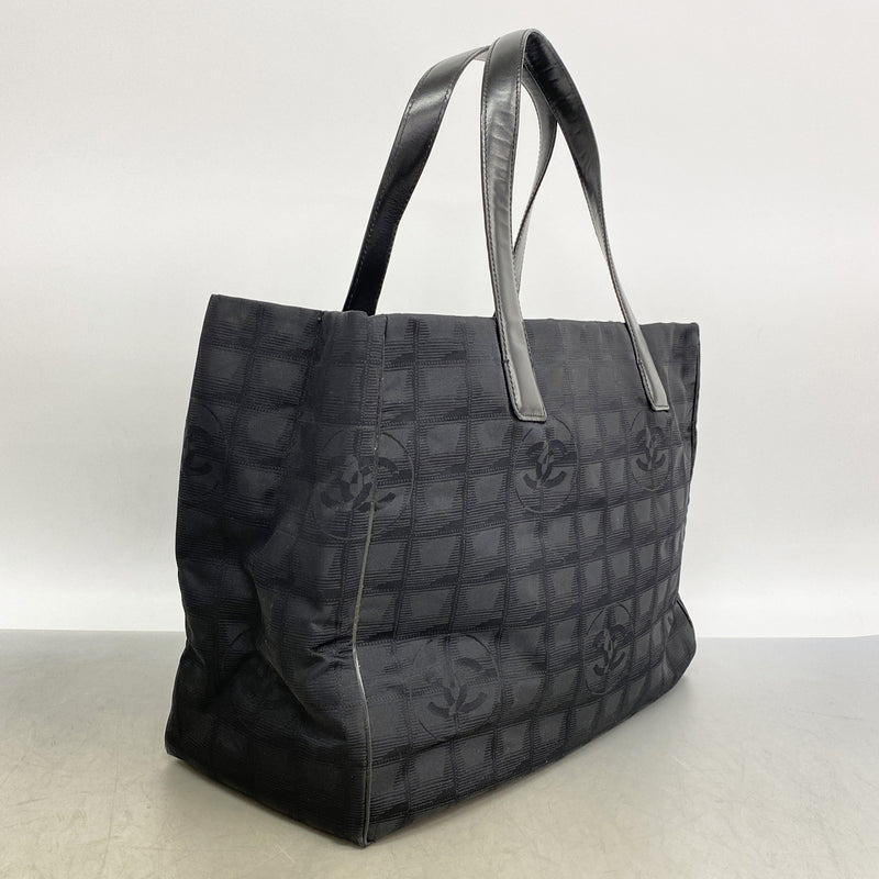 【6ib2794】シャネル トートバッグ ニュートラベル ナイロン ブラック ゴールド金具【中古】レディース