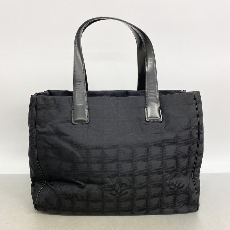 【6ib2794】シャネル トートバッグ ニュートラベル ナイロン ブラック ゴールド金具【中古】レディース