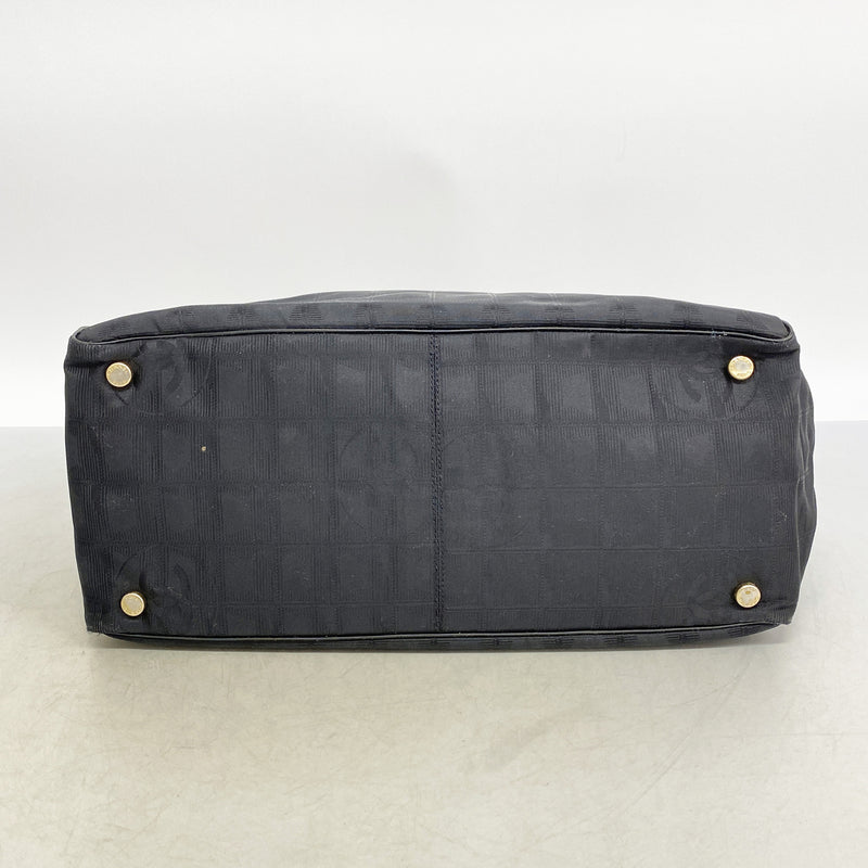【6ib2794】シャネル トートバッグ ニュートラベル ナイロン ブラック ゴールド金具【中古】レディース