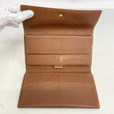 【6ib2810】ルイヴィトン 三つ折り長財布 モノグラム ポルトトレゾールインターナショナル M61215 ブラウン【中古】レディース