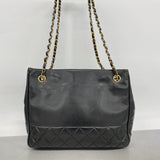【6ib2815】シャネル チェーントート マトラッセ ラムスキン ブラック ゴールド金具【中古】レディース