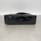 【6ib2817】シャネル ショルダーバッグ マトラッセ パテントレザー ブラック ゴールド金具【中古】レディース