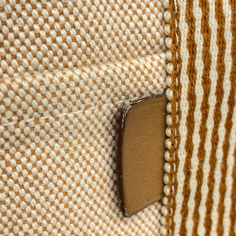 【6ib2818】エルメス トートバッグ ニューフールトゥMM キャンバス オレンジ シルバー金具【中古】メンズ レディース ユニセックス