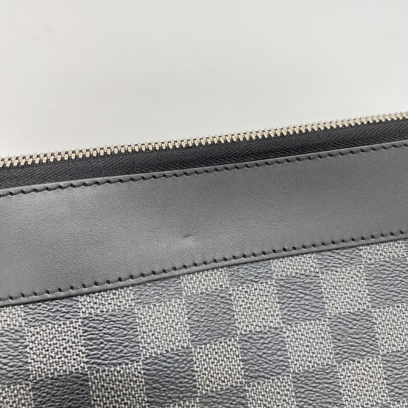 【6ib2821】ルイヴィトン ショルダーバッグ ダミエ・グラフィット ミックMM NM N40004 ブラック グレー【中古】メンズ