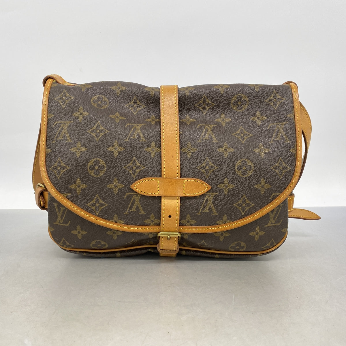 【6ib2823】ルイヴィトン ショルダーバッグ モノグラム ソミュール30 M42256 ブラウン【中古】レディース