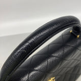 【6ib2825】シャネル ハンドバッグ マトラッセ キャビアスキン ブラック ゴールド金具【中古】レディース