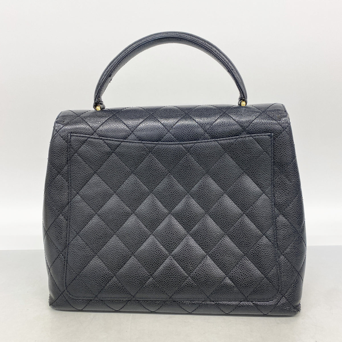 【6ib2825】シャネル ハンドバッグ マトラッセ キャビアスキン ブラック ゴールド金具【中古】レディース
