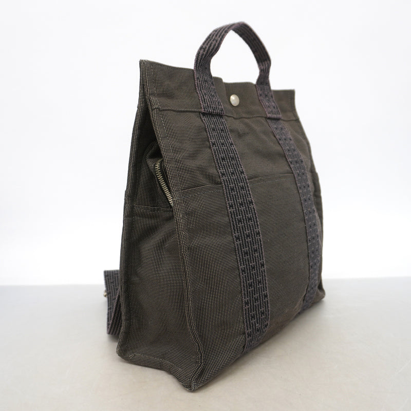 【6ib2829】エルメス リュック・デイパック エールラインサックアドPM ナイロン グレー シルバー金具【中古】レディース