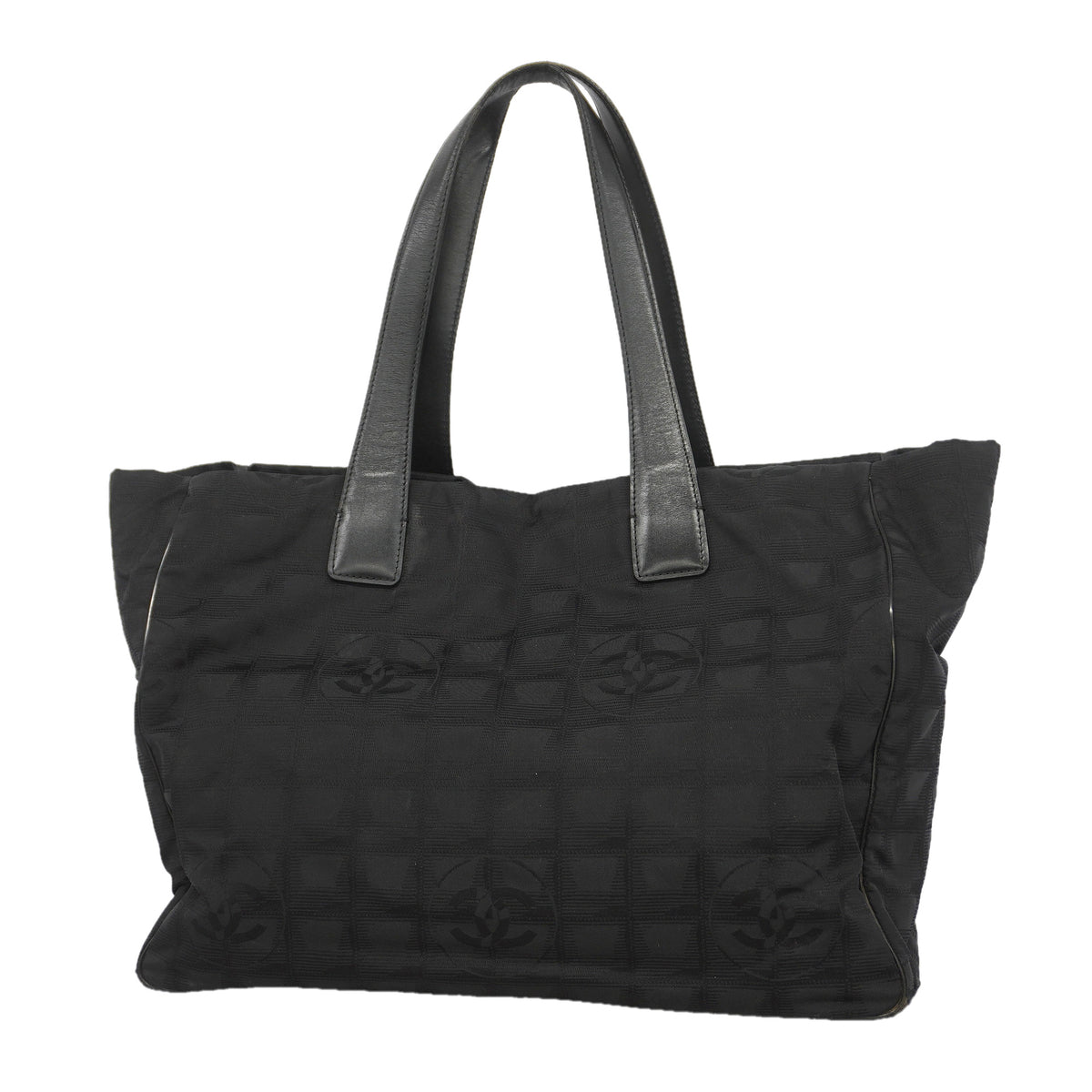 【6ib2830】シャネル トートバッグ ニュートラベル ナイロン ブラック ゴールド金具【中古】レディース