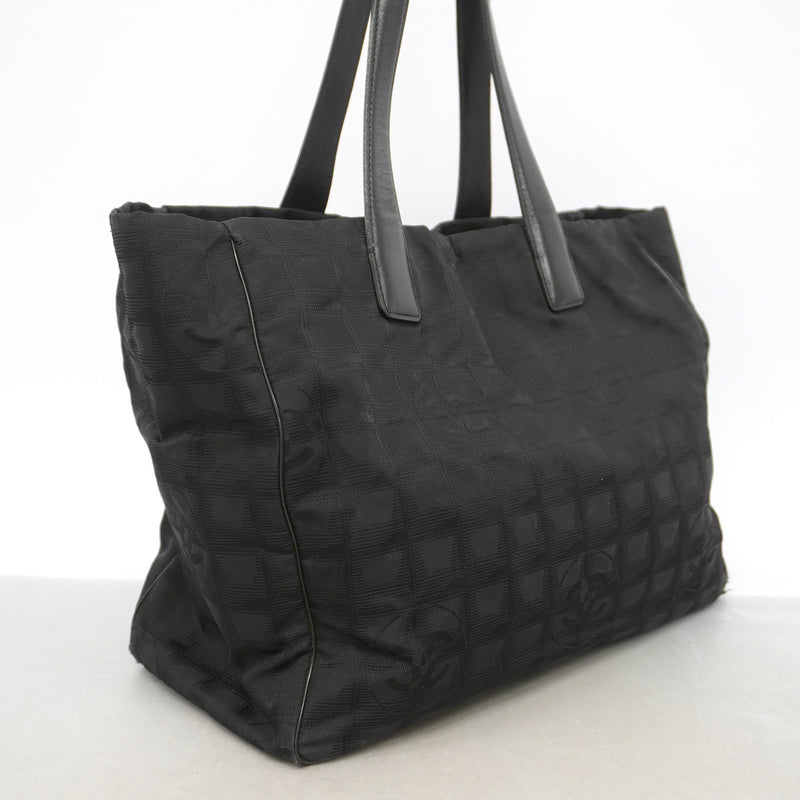 【6ib2830】シャネル トートバッグ ニュートラベル ナイロン ブラック ゴールド金具【中古】レディース