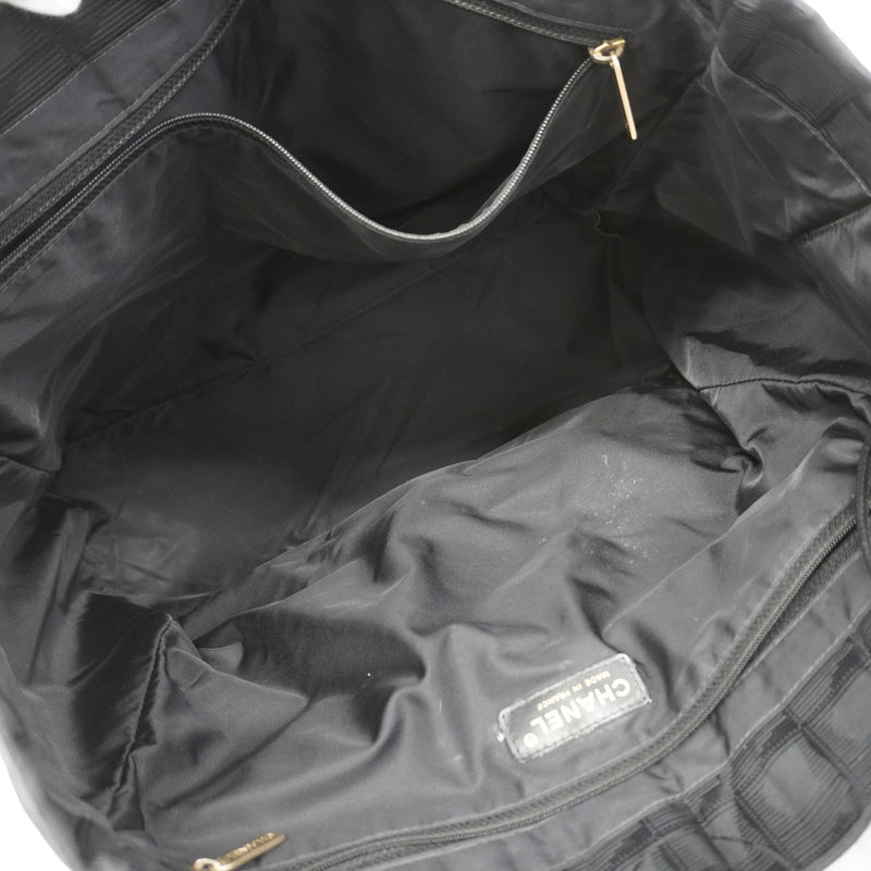 【6ib2830】シャネル トートバッグ ニュートラベル ナイロン ブラック ゴールド金具【中古】レディース
