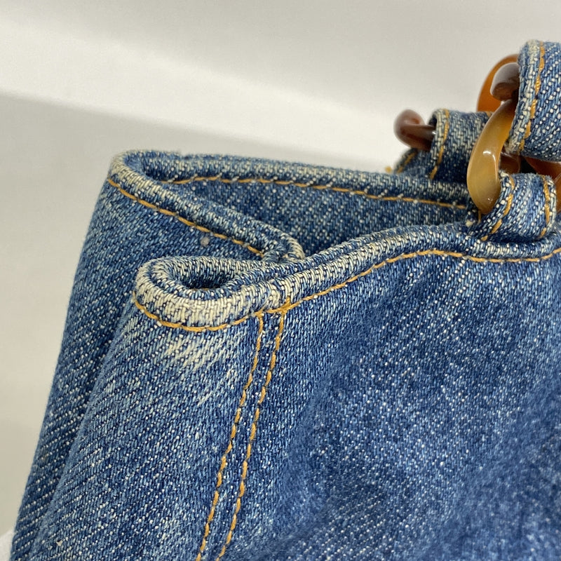 【6ib2841】シャネル トートバッグ デニム ブルー ゴールド金具【中古】レディース