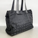 【6ib2842】シャネル トートバッグ ニュートラベル ナイロン ブラック シャンパンゴールド金具【中古】レディース