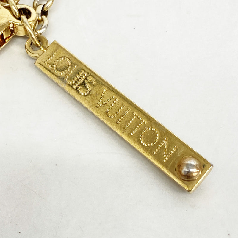 【6ib2848】ルイヴィトン キーホルダー・チャーム ビジューサックパージュ M65090 ゴールド シルバー【中古】レディース