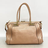 【6ib2849】グッチ ハンドバッグ バンブー 282300 レザー メタリックピンク シャンパンゴールド金具 2wayバッグ【中古】レディース