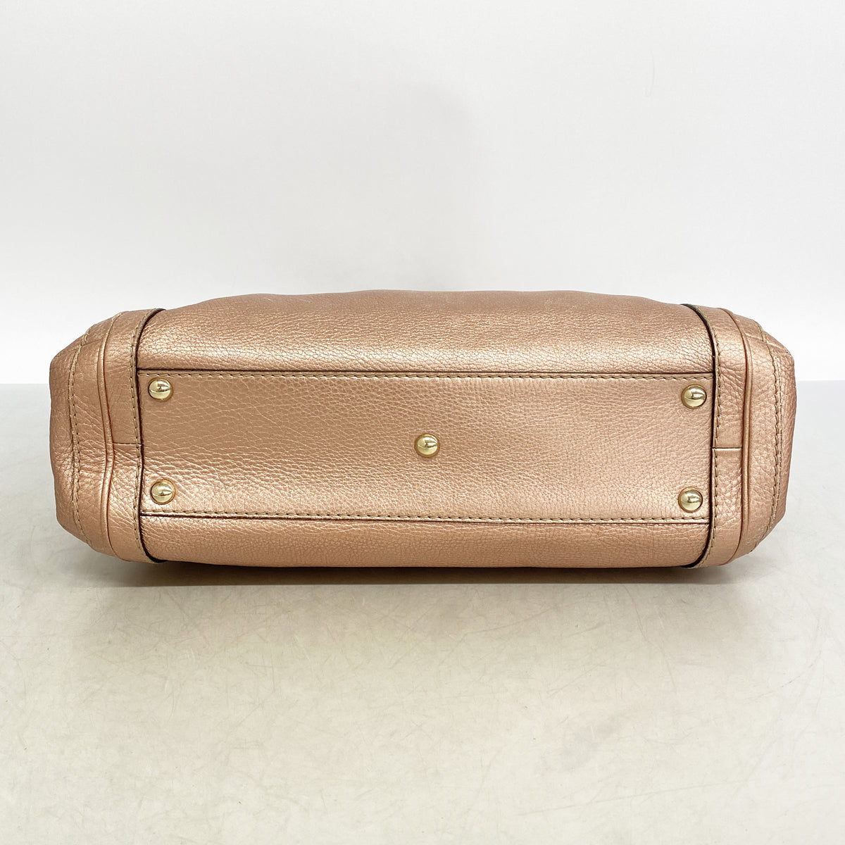 【6ib2849】グッチ ハンドバッグ バンブー 282300 レザー メタリックピンク シャンパンゴールド金具 2wayバッグ【中古】レディース