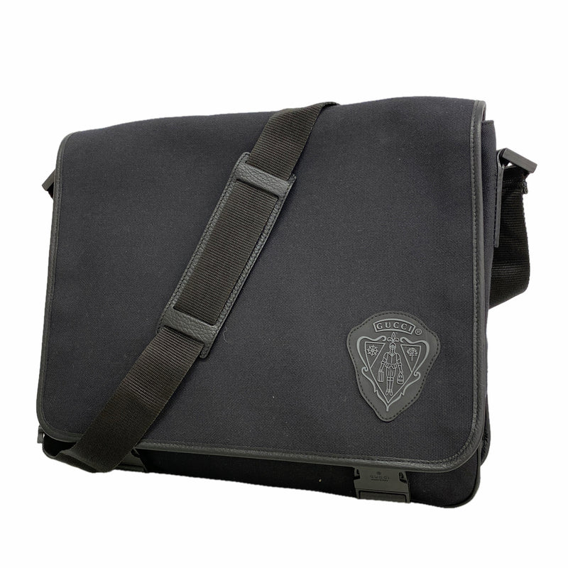 【6ib2850】グッチ ショルダーバッグ 282524 キャンバス ブラック シルバー金具【中古】メンズ