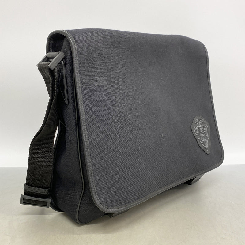 【6ib2850】グッチ ショルダーバッグ 282524 キャンバス ブラック シルバー金具【中古】メンズ
