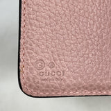 【6ib2858】グッチ 長財布 インターロッキングG 449397 レザー ピンク シャンパンゴールド金具【中古】レディース
