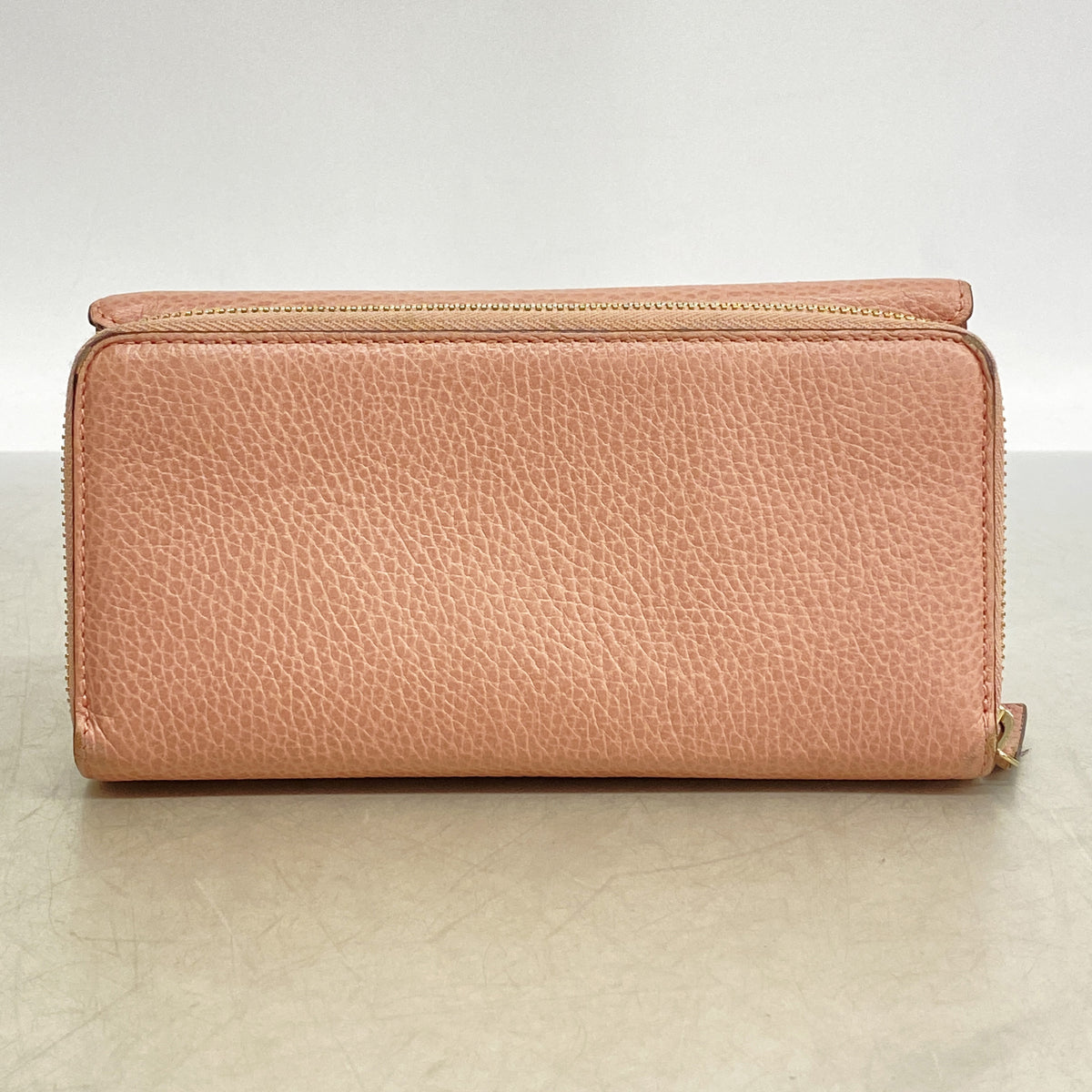 【6ib2858】グッチ 長財布 インターロッキングG 449397 レザー ピンク シャンパンゴールド金具【中古】レディース