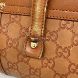 【6ib2870】グッチ ショルダーバッグ バンブー グッチシマ 111713 レザー ブラウン シャンパンゴールド金具【中古】レディース