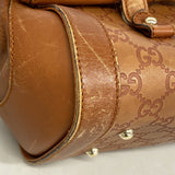 【6ib2870】グッチ ショルダーバッグ バンブー グッチシマ 111713 レザー ブラウン シャンパンゴールド金具【中古】レディース