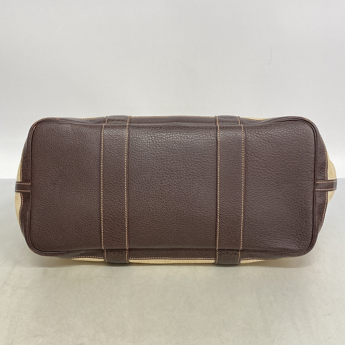 【6ib2874】エルメス トートバッグ ガーデンパーティPM トワルアッシュ ブラウン シルバー金具 □H刻印【中古】レディース