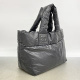 【6ib2875】シャネル トートバッグ コココクーン ナイロン ブラック シルバー金具【中古】レディース