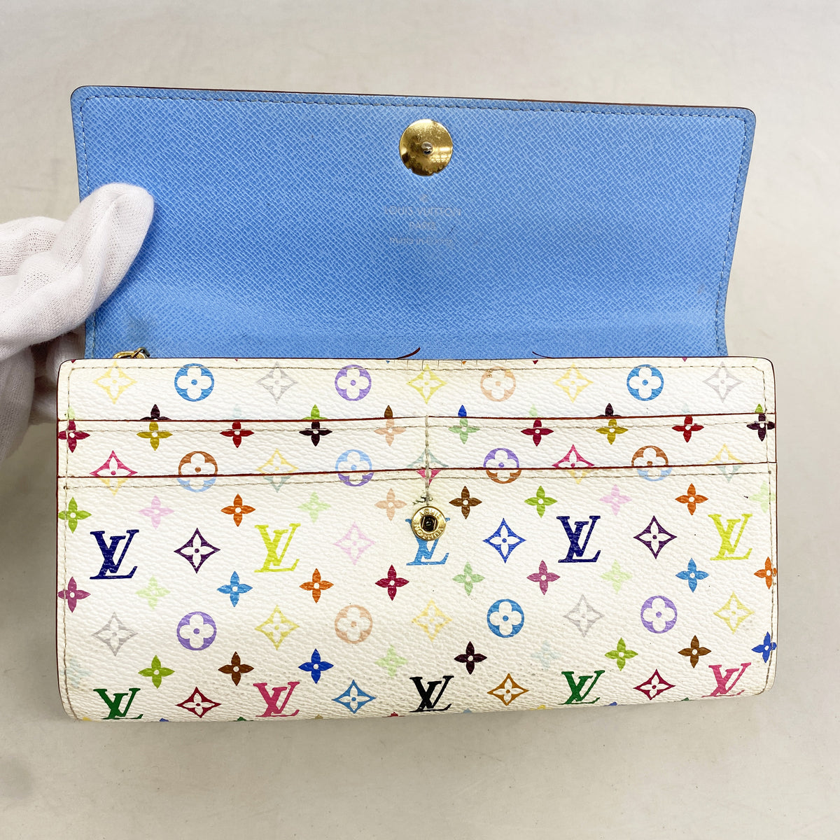 【6ib2879】ルイヴィトン 長財布 モノグラム・マルチカラー ポルトフォイユサラ M93742 レザン【中古】レディース