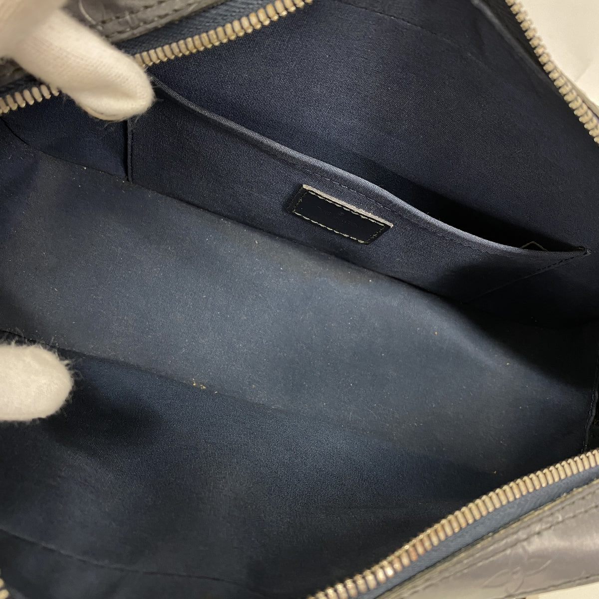 【6ib2883】ルイヴィトン ハンドバッグ モノグラム・マット シェルトン M55175 ブルー【中古】レディース