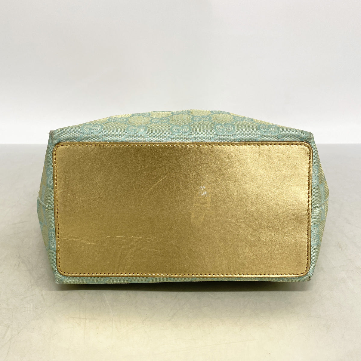 【6ib2886】グッチ トートバッグ GGキャンバス 002 1099 キャンバス グリーン シャンパンゴールド金具【中古】レディース