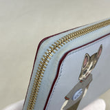 【6ib2888】グッチ 長財布 ヒグチユウコ 847918 レザー スカイブルー ボルドー シャンパンゴールド金具【中古】レディース
