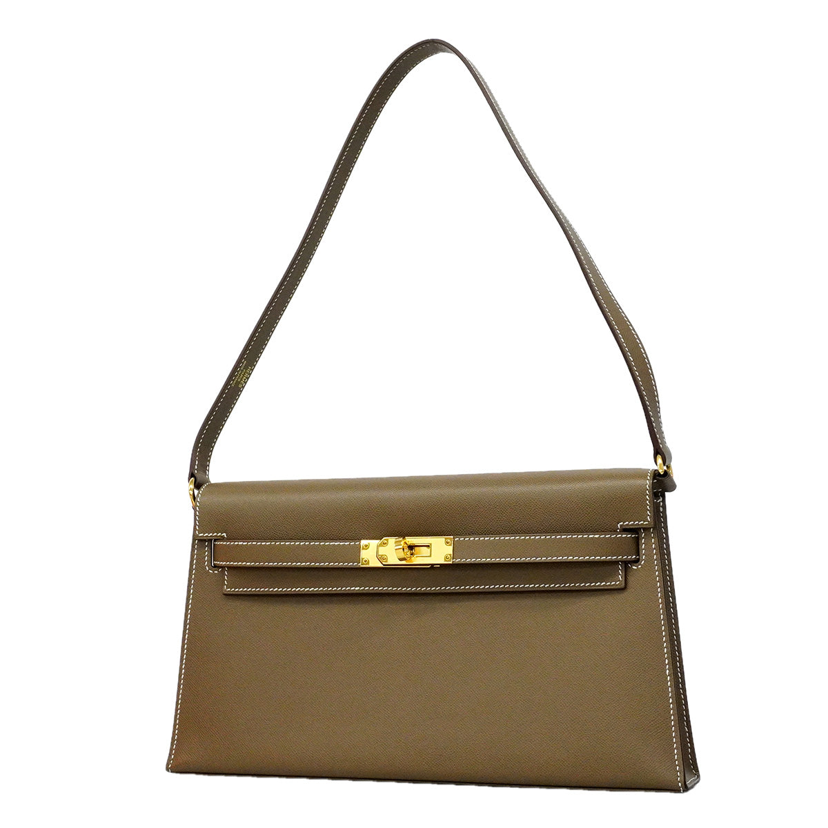 【6ib2893】エルメス ショルダーバッグ ケリーエラン マダム エトゥープ ゴールド金具 B刻印【中古】レディース