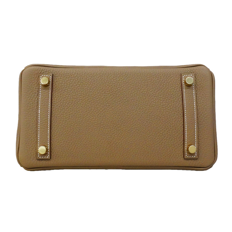 【6ib2895-e-g】エルメス ハンドバッグ バーキン25 トゴ エトゥープ ゴールド金具 G刻印【中古】レディース