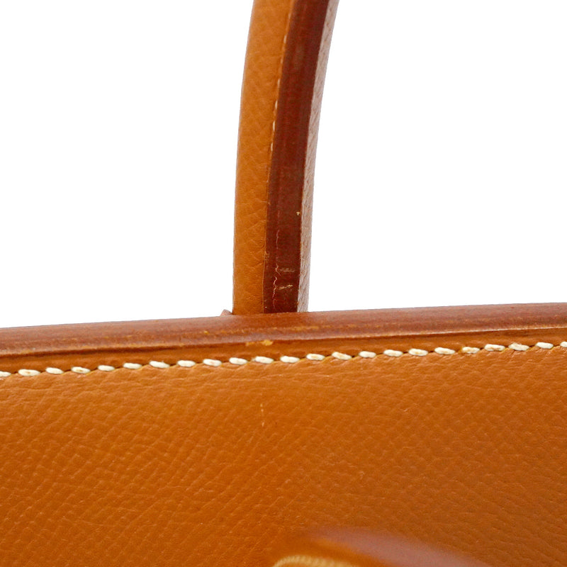 【6ib2896】エルメス ハンドバッグ バーキン35 クシュベル ゴールド ゴールド金具 □C刻印【中古】レディース