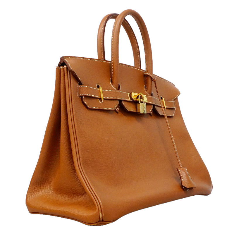 【6ib2896】エルメス ハンドバッグ バーキン35 クシュベル ゴールド ゴールド金具 □C刻印【中古】レディース