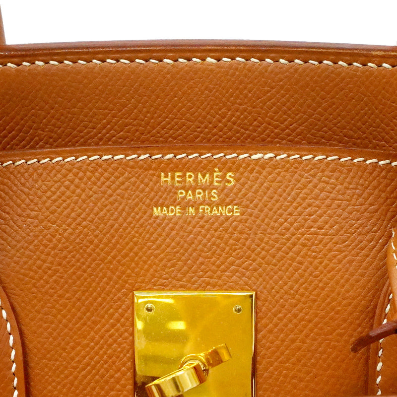 【6ib2896】エルメス ハンドバッグ バーキン35 クシュベル ゴールド ゴールド金具 □C刻印【中古】レディース