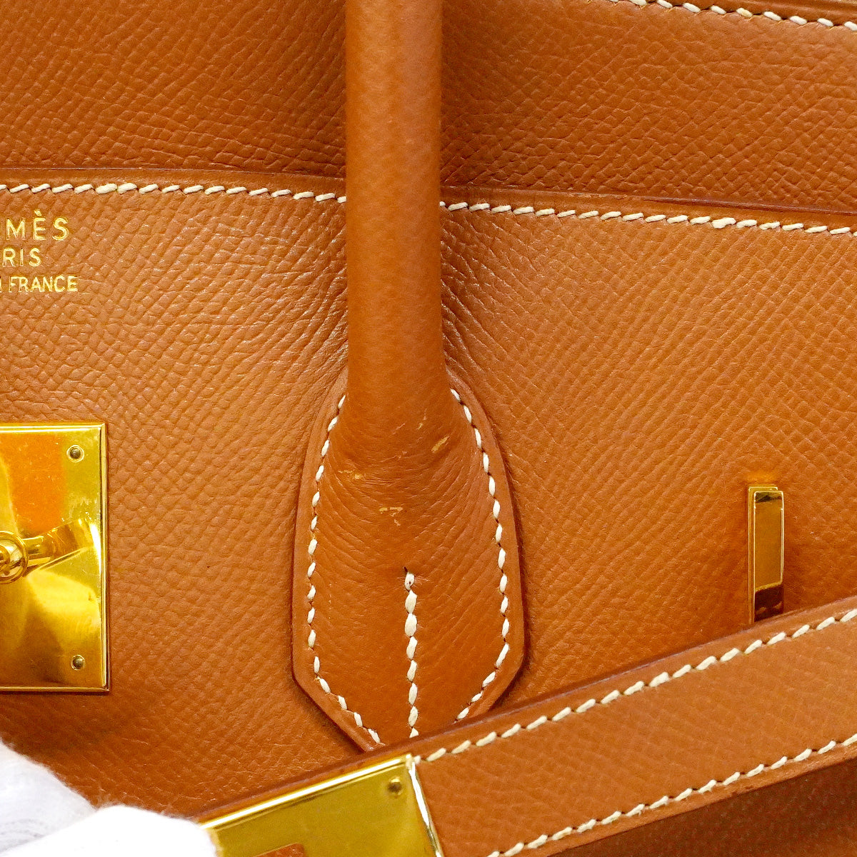 【6ib2896】エルメス ハンドバッグ バーキン35 クシュベル ゴールド ゴールド金具 □C刻印【中古】レディース