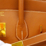 【6ib2896】エルメス ハンドバッグ バーキン35 クシュベル ゴールド ゴールド金具 □C刻印【中古】レディース