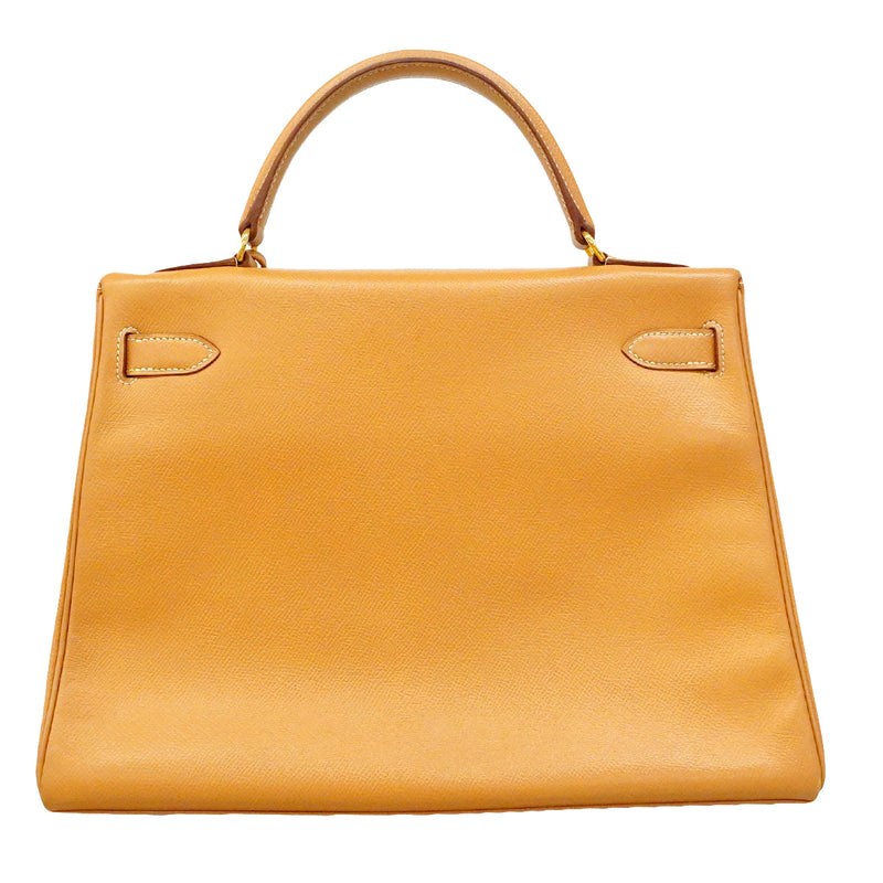【6ib2897】エルメス ハンドバッグ ケリー32 クシュベル ナチュラルサブレ ゴールド金具 □B刻印【中古】レディース