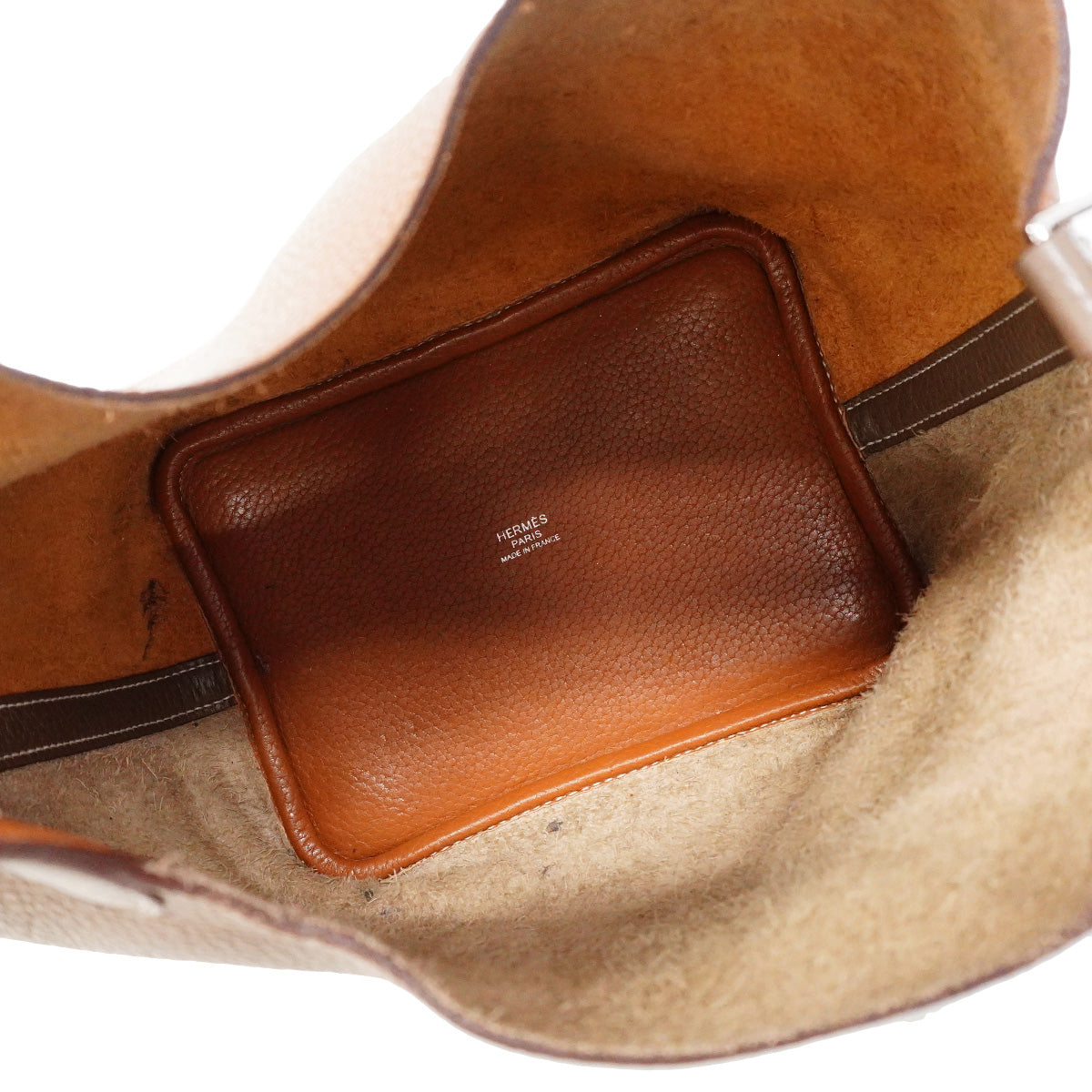 【6ib2898】エルメス ハンドバッグ ピコタンロックカザックPM トリヨンクレマンス ゴールド エトゥープ シルバー金具 □P刻印【中古】レディース