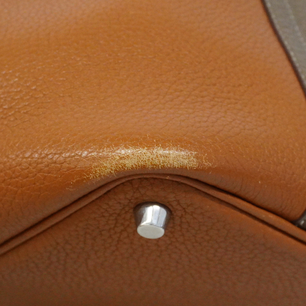 【6ib2898】エルメス ハンドバッグ ピコタンロックカザックPM トリヨンクレマンス ゴールド エトゥープ シルバー金具 □P刻印【中古】レディース