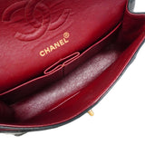 【6ib2899】シャネル ショルダーバッグ マトラッセ Wフラップ Wチェーン ラムスキン ブラック ゴールド金具【中古】レディース