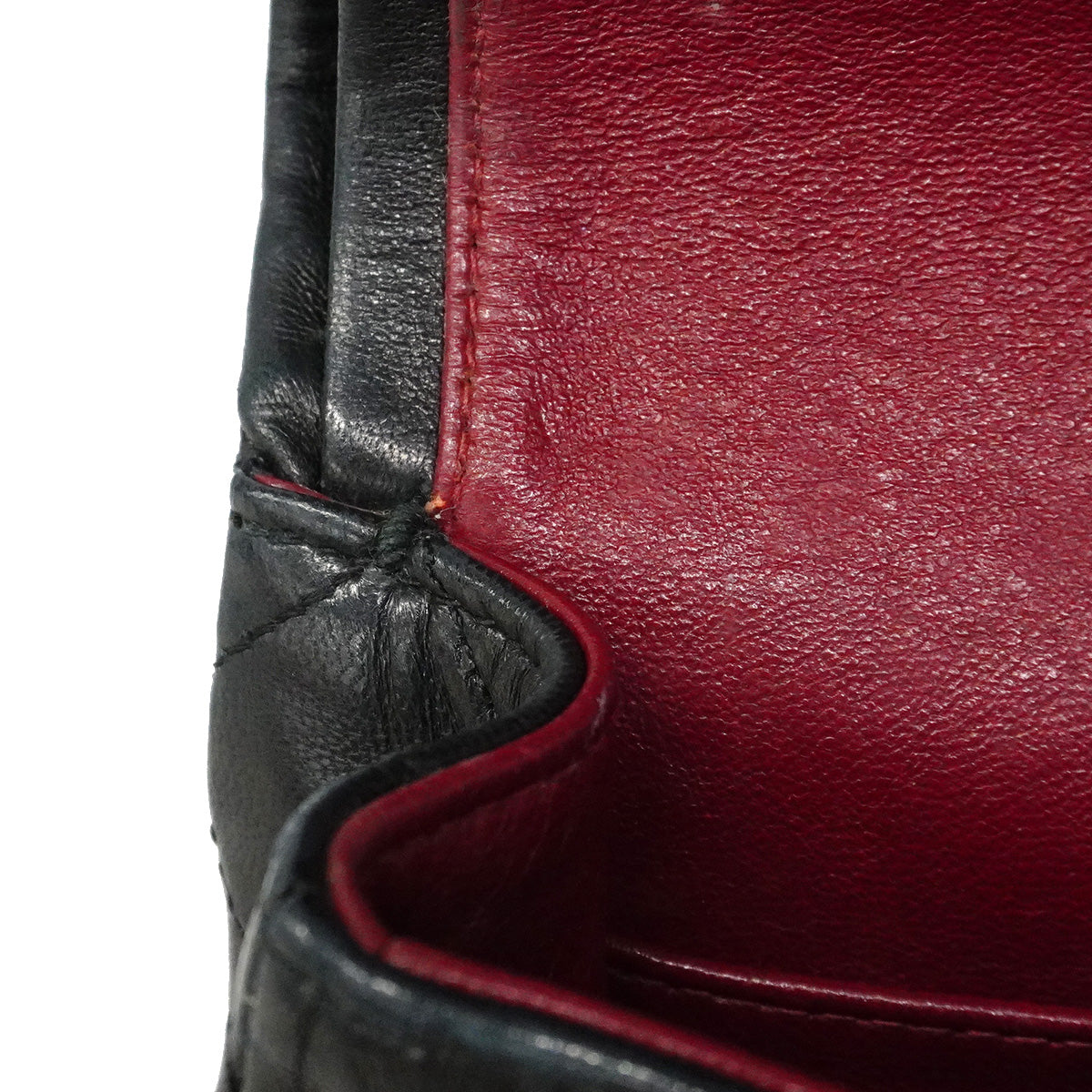 【6ib2899】シャネル ショルダーバッグ マトラッセ Wフラップ Wチェーン ラムスキン ブラック ゴールド金具【中古】レディース