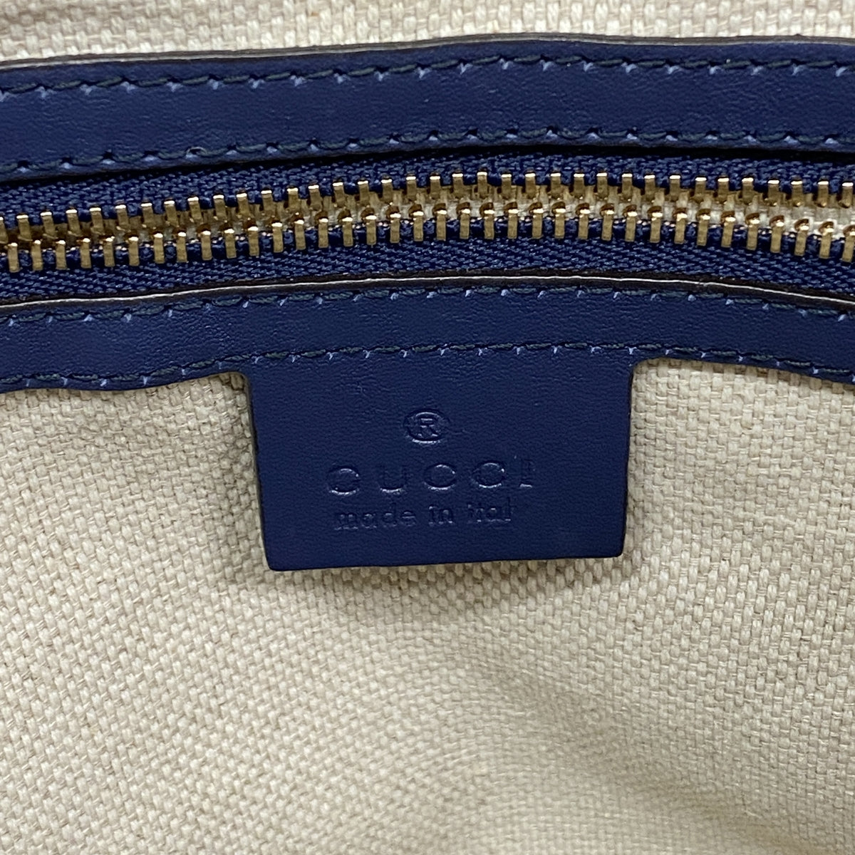 【6ib2905】グッチ ハンドバッグ ソーホー 336751 エナメル ネイビー シャンパンゴールド金具 2wayバッグ【中古】レディース