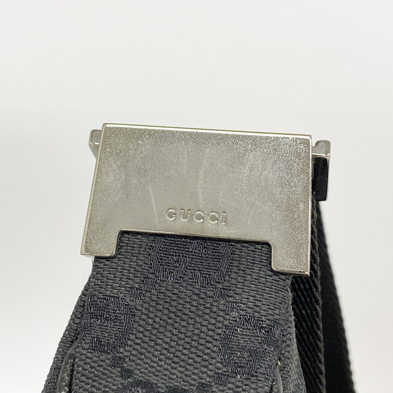 【6ib2906】グッチ ショルダーバッグ GGキャンバス 122790 キャンバス ブラック シルバー金具【中古】レディース