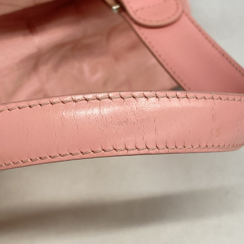 【6ib2913】シャネル ハンドバッグ ニュートラベル ナイロン ピンク シルバー金具【中古】レディース