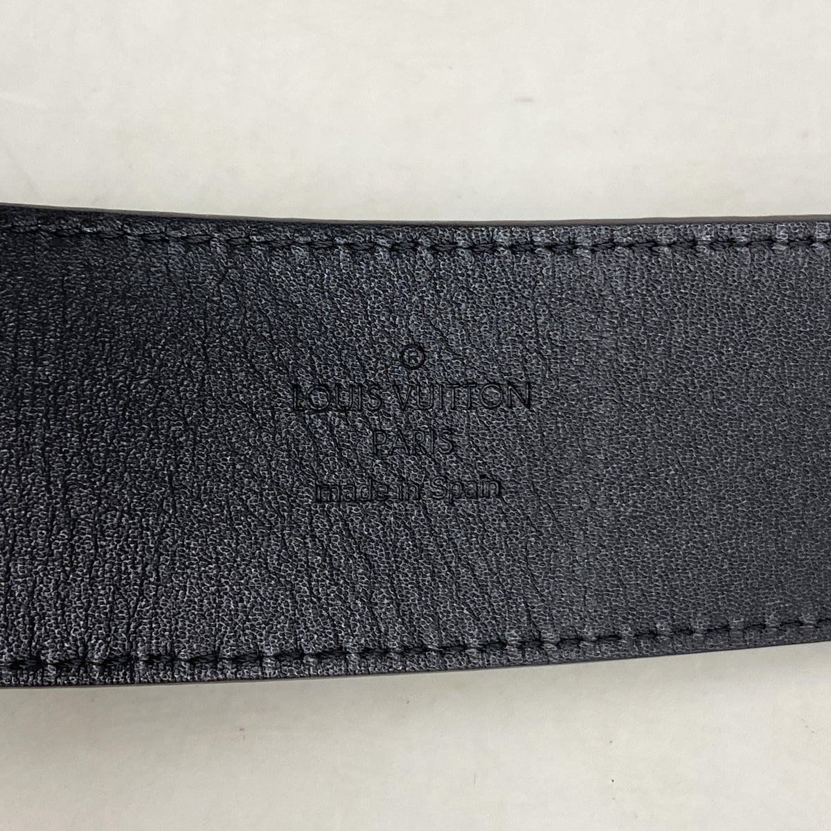 【6ib2920】ルイヴィトン ベルト マイクロダミエ サンチュールLVイニシャル M6876 ブラウン ブラック【中古】メンズ